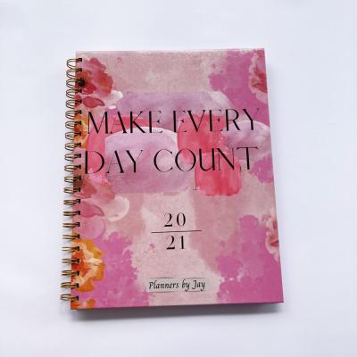 China paper & Cardboard Cover Hard Yarn O Binding Spiral Journal Diaries Notebook Custom Printing Agenda Planner for sale