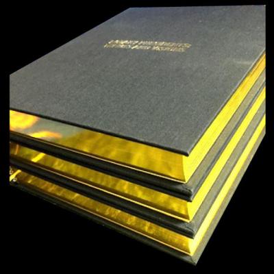 China paper & Cardboard Hardcover Book Printing With Rolling Gold / Silver Edge Books With Stamping for sale