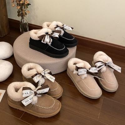 China Cute Anti-odor Fashion Winter Fur Boots Ladies Snow Boots Warm Wholesale Women Cotton Custom Shoes for sale