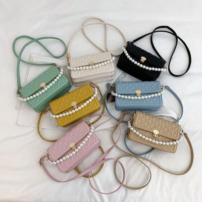 China High Quality Summer Mini Candy Color Chain PU Bags Women Handbags Ladies Messenger Mobile Phone Bags for sale