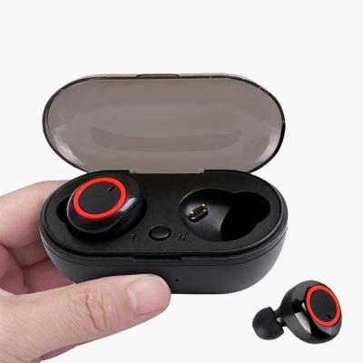 China Hands Free Touch Control Headset Stereo Earbuds Mini In Ear Headphone With Mic Charging Box Y50 TWS True Wireless Waterproof Earphone for sale