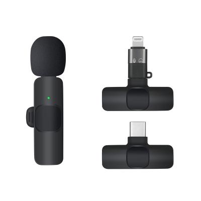 China K8 K9 Lavalier Wireless Microphone Pickup Wireless Lapel Interview Mini Recording Vlogging Detachable Mic For YouTube Facebook Live Stream for sale