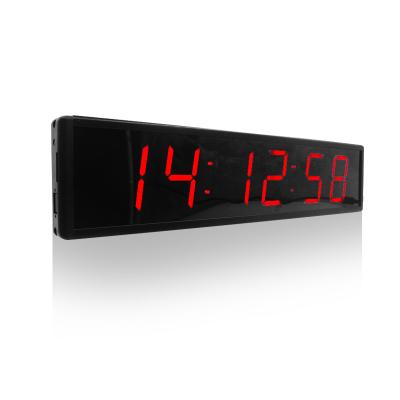 China Jinling Shiyin Eclectic Drop Shipping 3 Inch 6 Digit Large Led Digital Clock Wall Mounted Gym Timer for sale