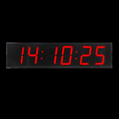 China 6 Digit 4 Inch Eclectic Indoor Red LED Wall Digital Clock Jinling Shiyin Custom Logo Countdown Clock for sale