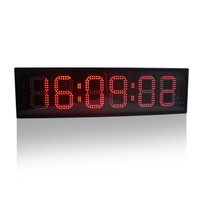 China Jinling Eclectic Shiyin Customized Large Red Color LED Running Time Clock Marathon Timer for sale