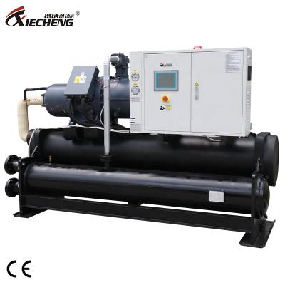 China Industrial Cooling Solutions 120 Ton Water Cooled Shell And Tube Evaporator Screw Chiller zu verkaufen