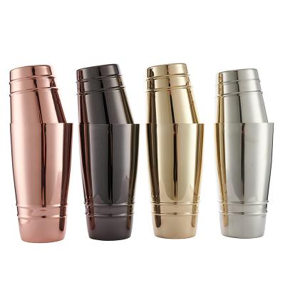 China High Quality Bar Home Accessories Barware Party Stainless Steel Cocktail Shaker Stick 500-600ml Boston Shaker for sale