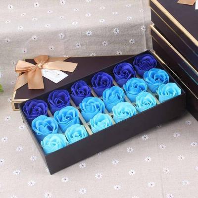 China New Creative 100% Polyester Christmas Gift Soap Flower Gift Box Rose Flower Soap for sale