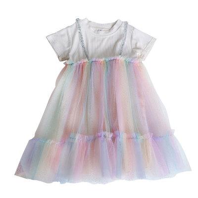 China New Anti-Static Girl Princess Dress Two Pieces Gauze Skirt Dress Sweet Comfortable Fake Skirts Wholesale for sale