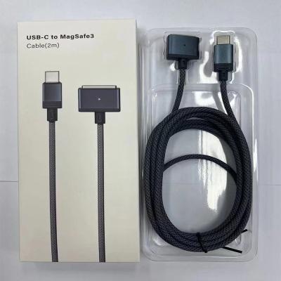 China Super Charging High Quality Nylon Braided 144W Magnetic-Safe Fast Charging Type C Cable Charger Cable For Apple Macbook 13 Charging for sale