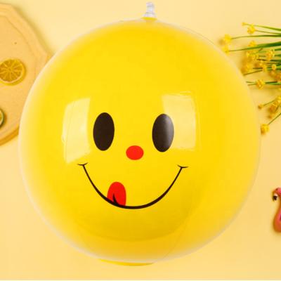 China Light Wholesale Promotional Smiley Face Ball Hot Selling Meme Inflatable Beach Ball Smiley Face Inflatable Beach Ball for sale