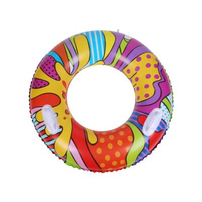 China Water Logo / Entertainment Customized Size Summer PVC Beach Float Party Colored Swimming Rings Pool Float Tube Swimming Water For Adult Kids for sale