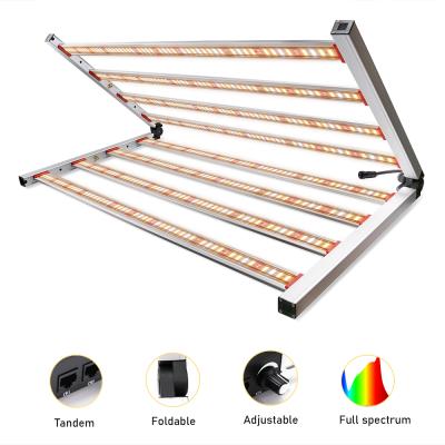 China Seed Starting Sinjia 640W Dimmable Foldable Bars 2064 LED 8 Led Grow Light For Medicinal Plant Green Home Grow Room Plant ZW0361 for sale