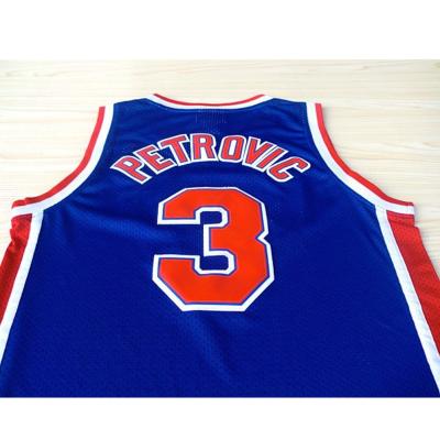 China Wholesale Drazen Petrovic Brooklyn Throwback Basketball Antibacterial 3 Tank Tops Stitched Retro American Sports Classics Nbaer Basketball Tank Top for sale