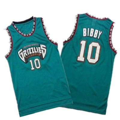 China Fashion Mike Bibby Memphis Throwback Basketball #10 Antibacterial Tank Tops Stitched Retro American Sport In Stock All Teams Basketball Tank Top for sale