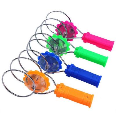 China New Hot Sale Plastic Operated Magic Colorful Luminous Magnetic Kids Toy Flying Fidget Spinner Inertia Spinning Track S0522 for sale