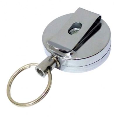 China SPZ Tool Steel Durable Outdoor Metal Wire Rope Anti Retractable Alarm Key Ring Key Lost Chain for sale