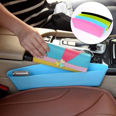 China Cute Organizer Slot Box Leather Car Seat Slit Gap Pocket Storage Box Trolley Hook Catcher Box for Books/Phones/Cards/Coins for sale