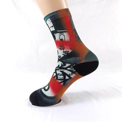 China Breathable Factory 2023 Wholesale New Item Printed 360 Printed Seamless Socks for sale