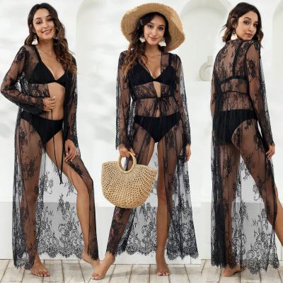 China 2022 Summer Custom Ladies Ladies Breathable Sexy Hollow Out Beach Cover Up Knit Elegant Crochet Singlet Maxi Midi Dress For Women for sale