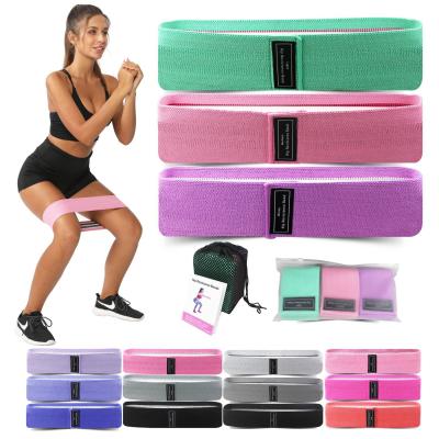 China Super Popular Custom Proof Color Fitness Latex Exercise Yoga Workout Resistance Bands Squat Pink Booty Band With Logo for sale