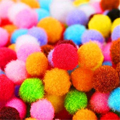 China Early Education 3000 Piece Pompom Arts and Crafts Assorted Multicolor 1cm Pom Poms Balls for DIY Art Creative Decoration Crafts for sale