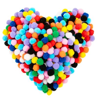 China arts& 300pcs craft assorted pom poms for crafts 2.5cm colorful pom pom wholesale for DIY set for sale