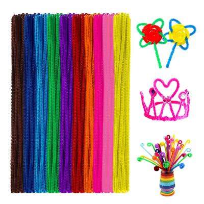 China Earlier Education Craft Pipe Cleaner Chenille Rod 10colors Handmade Arts Pipe Cleaners Volume 100pcs DIY for sale