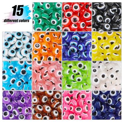 China DIY Ruled 750 Pcs Colorful Evil Eye Beads Jewelry Making Beads For DIY Craft Making With Storage Box for sale