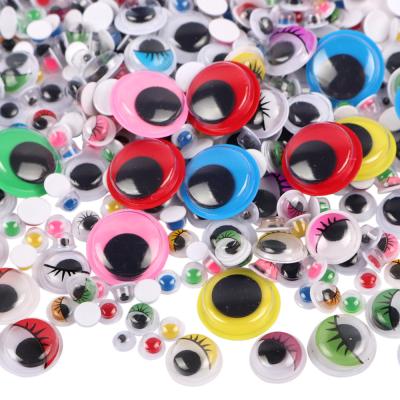 China DIY Felt 1298pcs 4-25mm Googly Eyes Self Adhesive Colorful Plastic Googly Eyes Craft Stickers for DIY Scrapbooking for sale