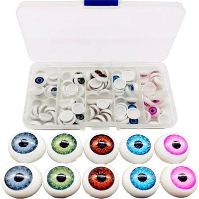 China DIY Ruled 100pcs/box Realistic Albino Acrylic Doll Eyes Half Round Acrylic Eyes 12mm For DIY Doll Bear Crafts for sale