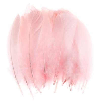 China DIY judged 100pcs pink feathers wedding natural goose feathers 15-20cm to wedding backdrop for sale