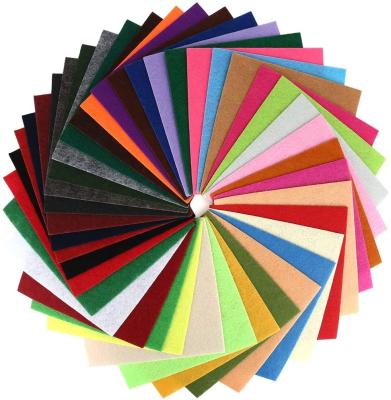 China DIY Handcraft High Quality Felt Non-Toxic Felt Fabric Sheets Patchwork Sewing Set Mixed Color DIY Fabric For Kids 40pcs 6*6inch for sale