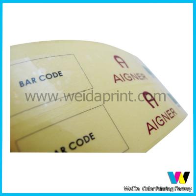 China Yellow Base Transparent PVC Custom Sticker Printing with Glossy Surface Finish for sale