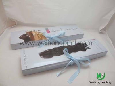 China Art Paper Varnishing Hair Packaging Boxes Recycled Hair Extension Box for sale