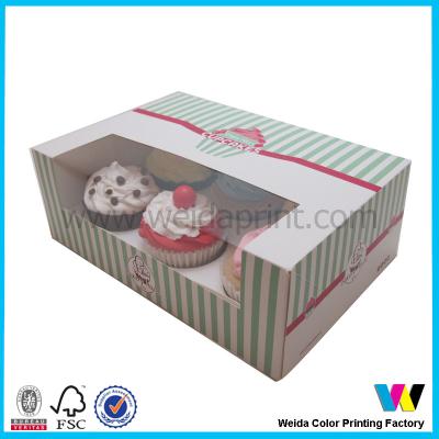 China Disposable Individual Cake Boxes Logo Printed Matt Oil Matt Lamination for sale