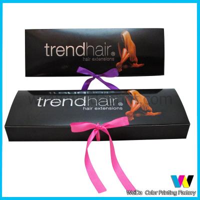 China Custom Printing Luxury Foldable Virgin Hair Packaging Box With Logo for sale