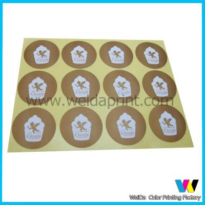 China Self - Adhesive Custom Sticker Printing , Matt Lamination with Customized Logo Printing for sale