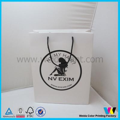 China Hair extension packaging bag , Personalised paper gift bags with Logo Printed for sale