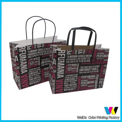 China CMYK Offset 80gsm / 120gsm Black Twisted Paper Handle Bags For Game Card for sale