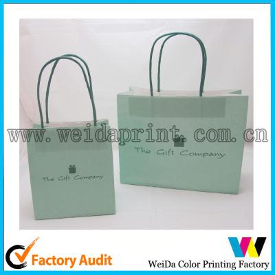 China Logo Print Custom Printed Kraft Paper Bags , Printed Paper Carrier Bags for Shopping for sale