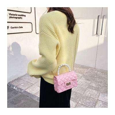 China Wholesale Luxury Mini PVC Jelly Tote Bag Xmas Courier Sling Bag PORTABLE Plastic Cross Makeup Gift Body Bags For Women for sale