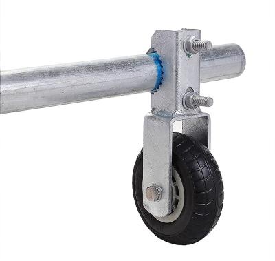 China Durable/anti-corrosion universal caster wheel/side mount sight gate assist caster support moving wheel for chain link fence for sale