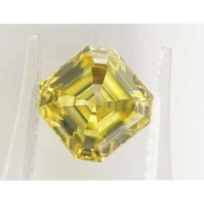 China Jewelry Making Synthetic HPHT Square Fancy Vivid Yellow Lab Grown Diamond 2.06ct VS2 Green Cut IGI Certified for sale