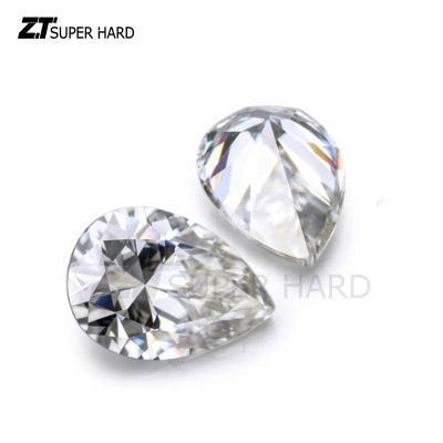 China Jewelry Making Wholesale D Color E-F HPHT Lab Grown Diamond VS VVS SI Pear Cut Lab Created Loose Diamonds 0.2ct 4.7*2.8mm Round Jewelry Making for sale