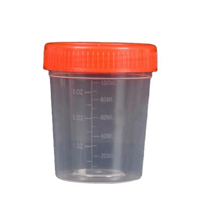 China Hospital Test Collection Specimen Collector Sample Urine Cup Steel Plastic Container 15ml 30ml 60ml 100ml 120ml for sale