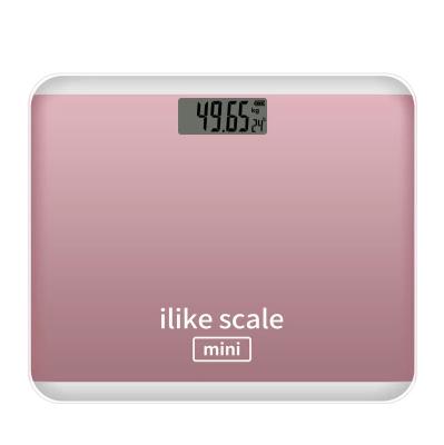 China WITH COVER Auto-off Glass Room Temperature Digital Display Digital Quantity Display Electric Bathroom Scale Weight Measuring Smart Scale for sale