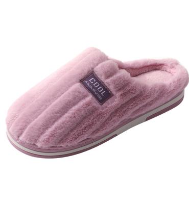 China Hot Selling Autumn Winter Warm Slippers Home Furry Slippers Fashion Trend Plush Slippers Indoors for sale