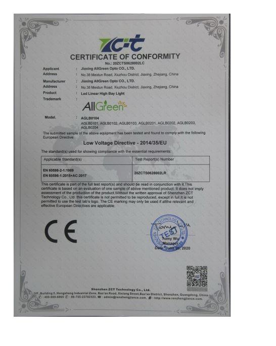 CE - Jiaxing AllGreen Opto Co., Ltd.