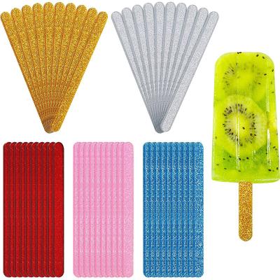 China Viable Bling Jelly Color Cakesicle Reusable Ice Cream Stick Glitter Acrylic Sticks For Ice Cream Cakesicle Sticks Baking Tools for sale